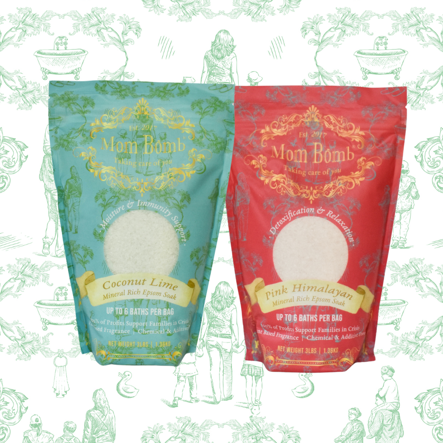 Mom Bomb's Renew & Radiate Mother’s Day Salt Bundle – Pink Himalayan & Coconut Lime (3 lb Each)