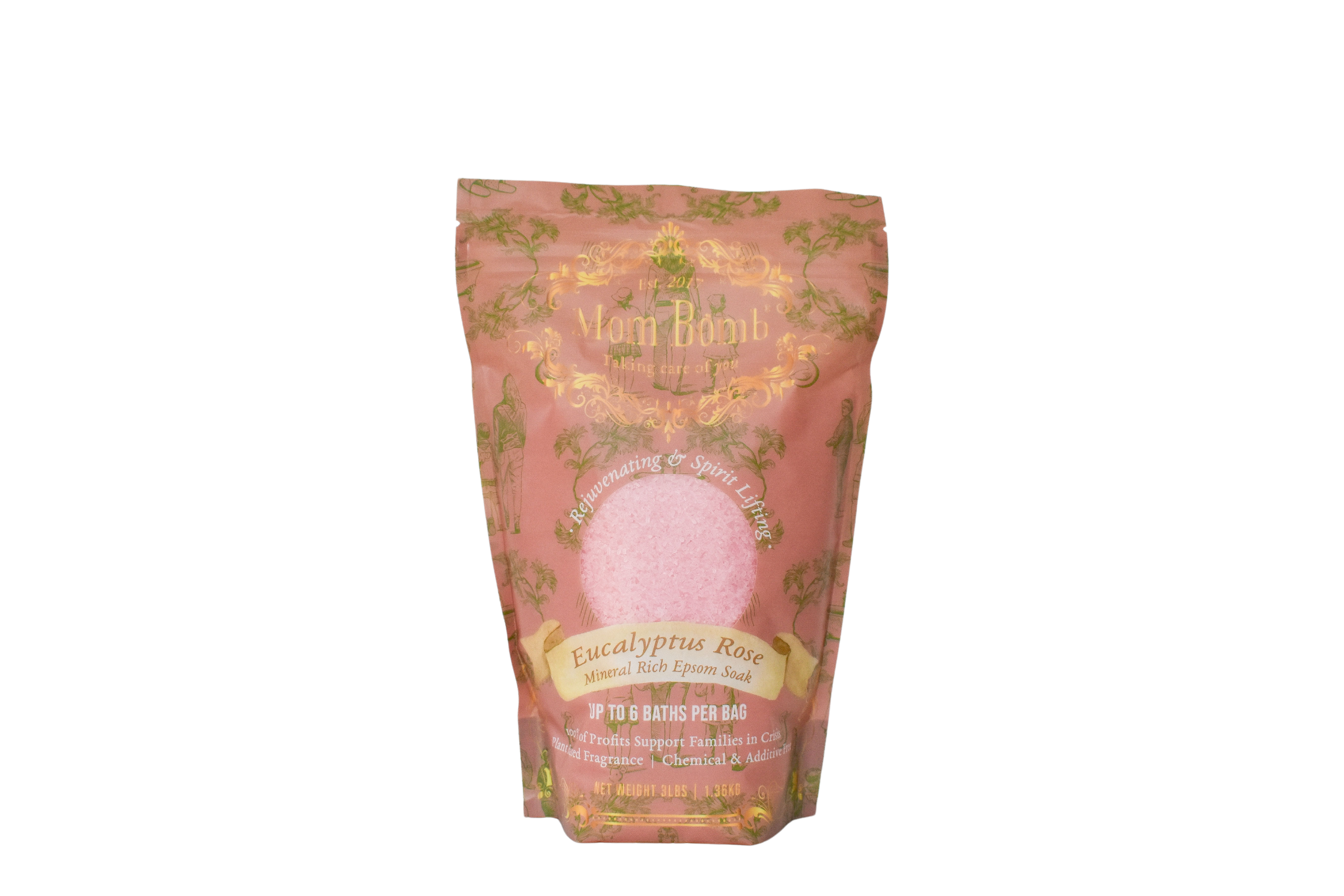 Mom Bomb Eucalyptus Rose Bath Salts 3lb