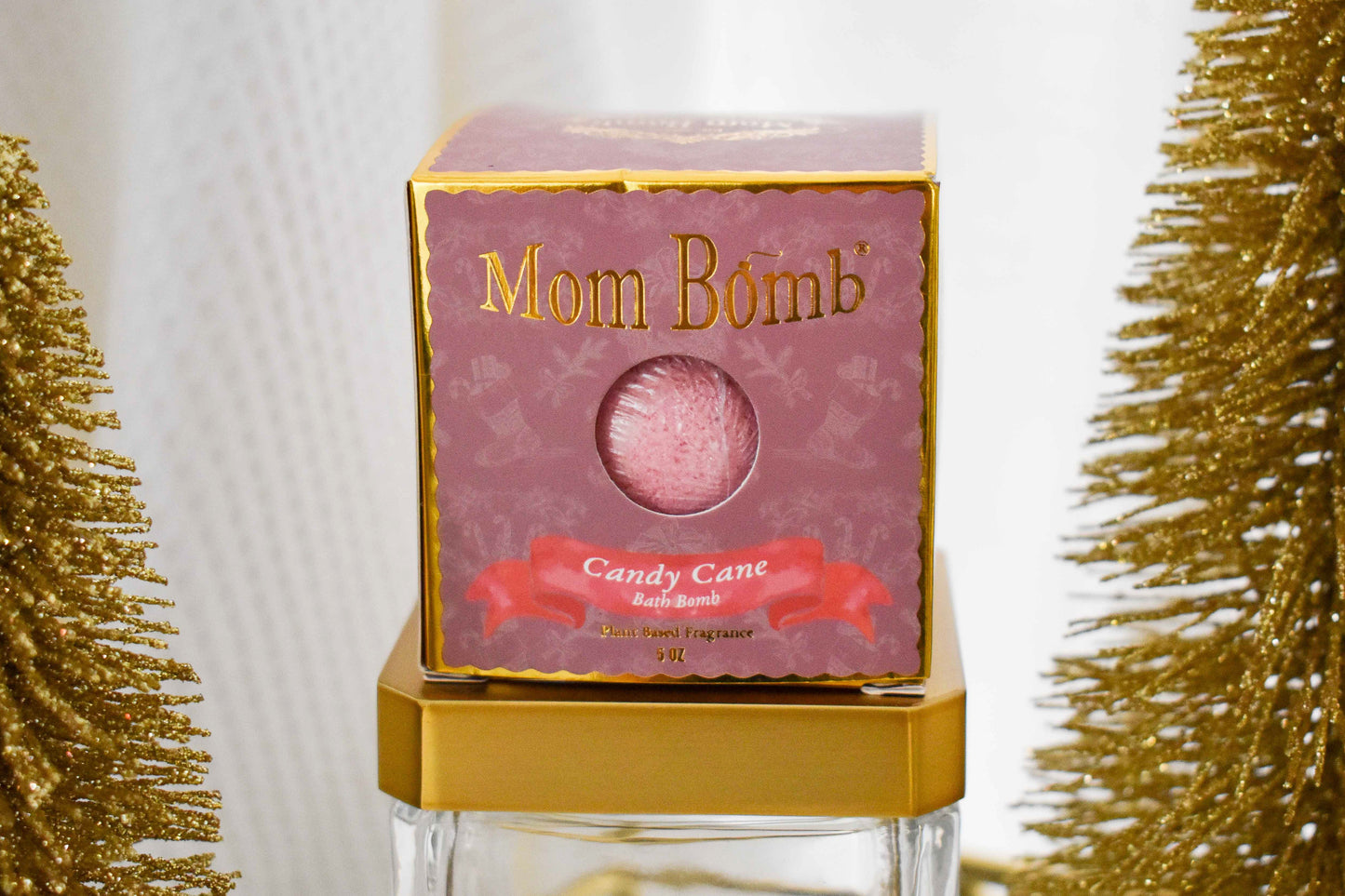 CANDY CANE BATH BOMB BY MOM BOMB
