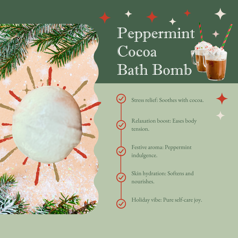 Mom Bomb Merry & Bright Bath Bomb Collection – Four Seasonal Scents to Warm Your Soul (Red Edition)