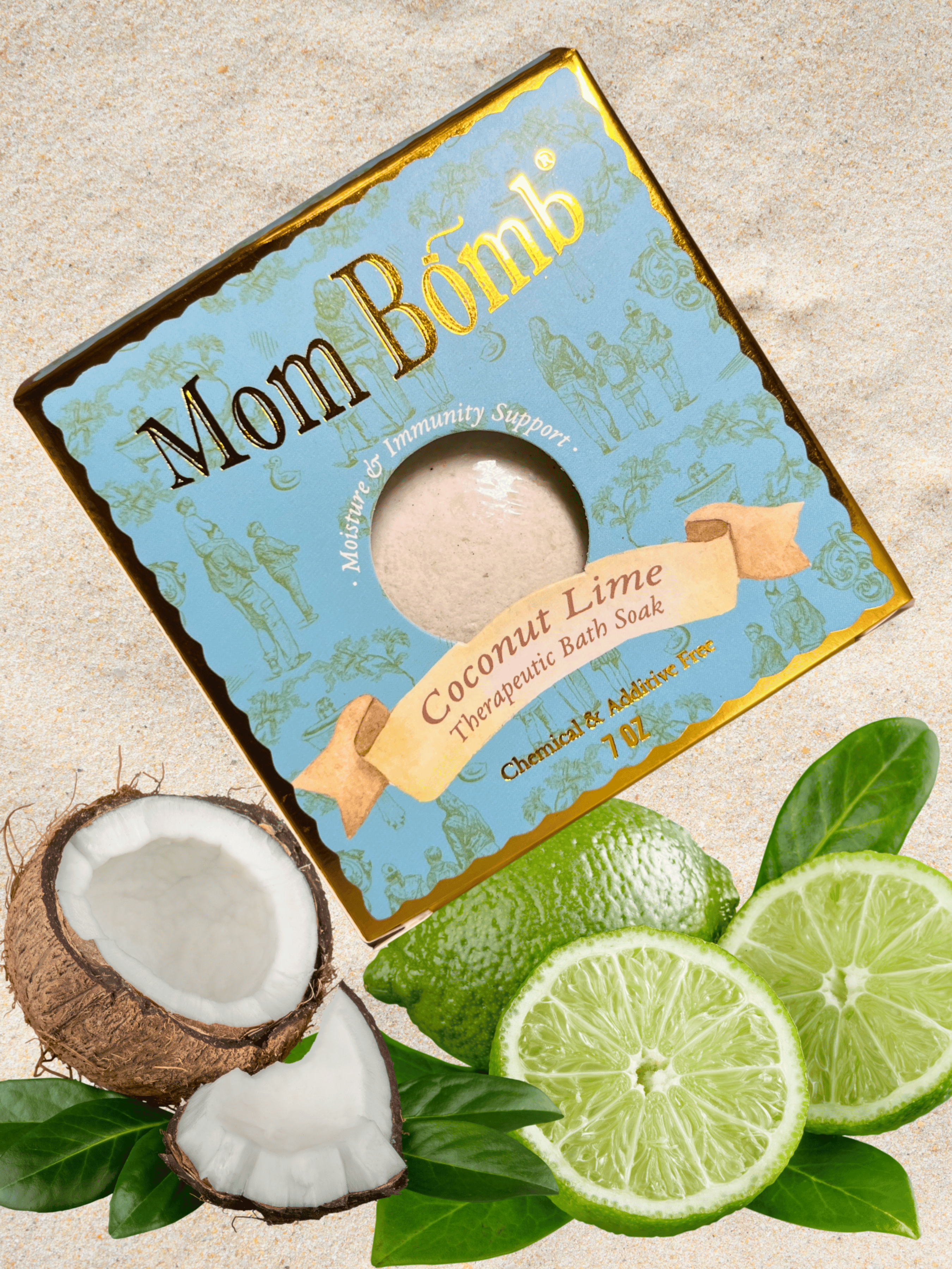 Mom Bomb Coconut Lime 7oz Bath Bomb/Shower Steamer