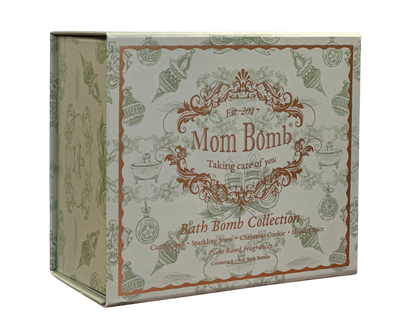 Mom Bomb Evergreen Bath Bomb Gift Set – Refreshing Scents for a Winter Escape  (4 x 5oz)