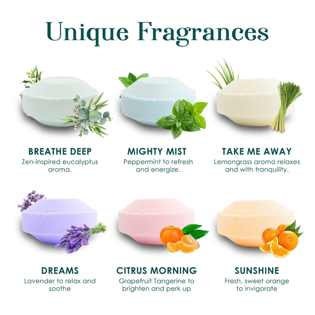 XL Shower Steamers - Assorted Scents, 6 Per Bag -  Mom Bomb Giving Organization