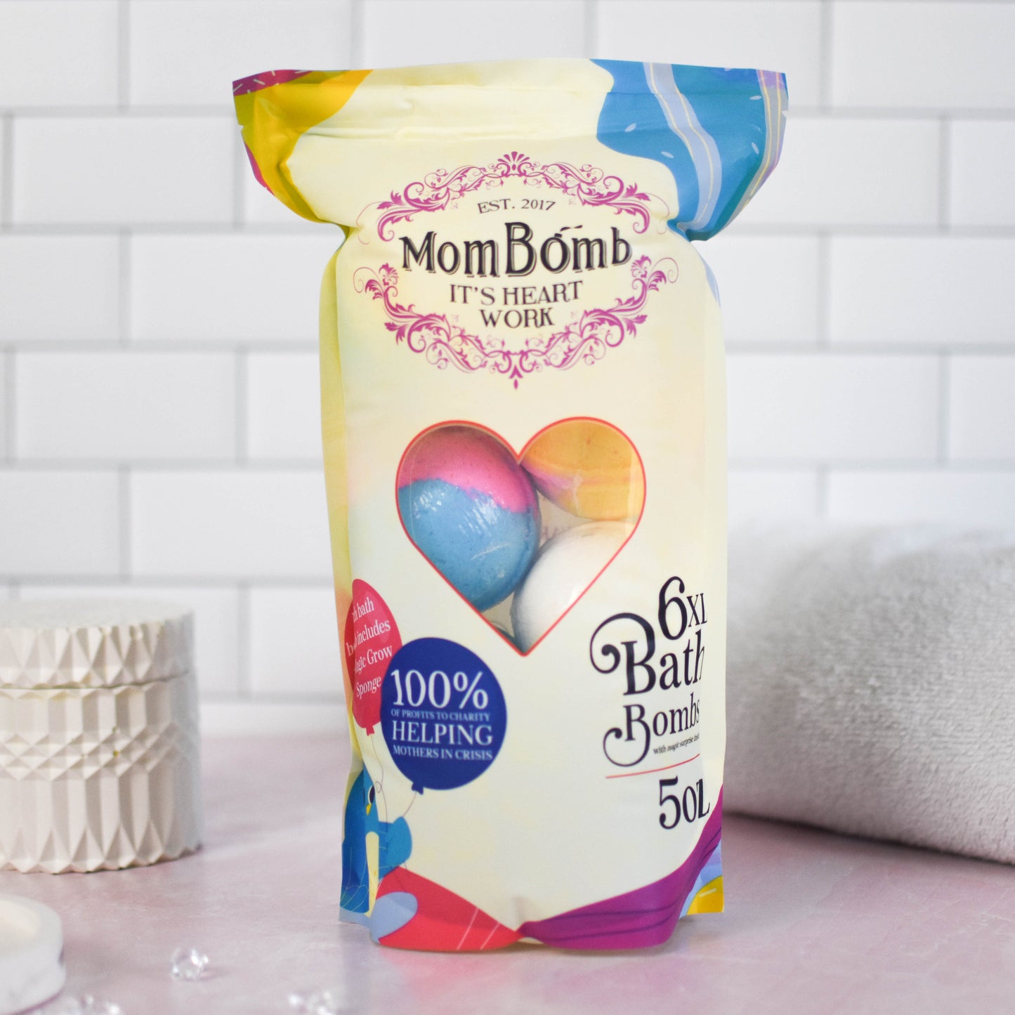 Bath Bombs with Magic Surprise for Kids -  Mom Bomb Giving Organization