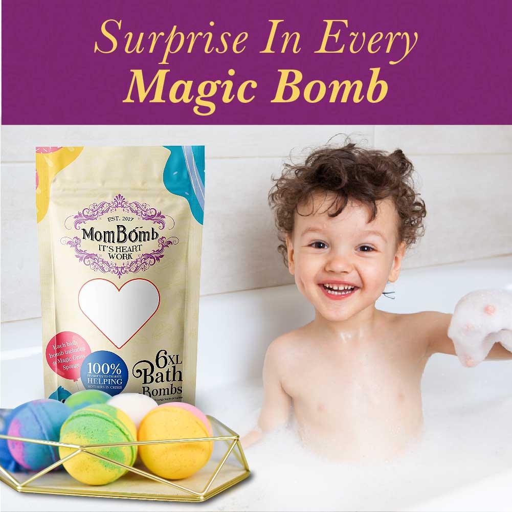 Bath Bombs with Magic Surprise for Kids -  Mom Bomb Giving Organization